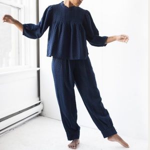 Ace & Jig Harlow Elastic Waist Tapered Leg Balloon Cotton Pant in Cosmos Size XS